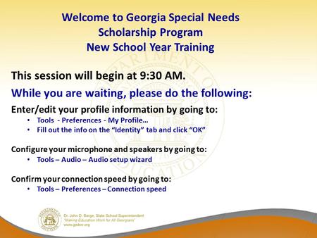 Welcome to Georgia Special Needs Scholarship Program