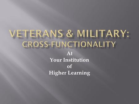 At Your Institution of Higher Learning.  Montgomery GI Bill – Active Duty (MGIB-AD; Chap. 30)  Vocational/Rehabilitation (Chap. 31)  Montgomery GI.