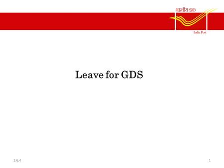 Leave for GDS 2.6.4.