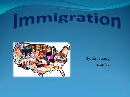 By: Zi Huang 11/20/12 1. History of Immigration Begins in the mid 18 th century For California gold rush Building Railroad 2.