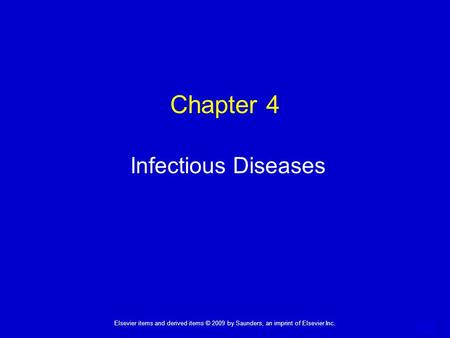 Chapter 4 Infectious Diseases.