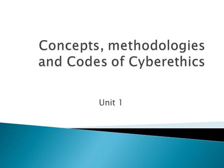 Concepts, methodologies and Codes of Cyberethics