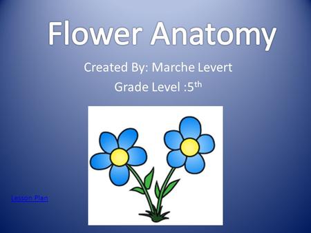 Created By: Marche Levert Grade Level :5 th Lesson Plan.