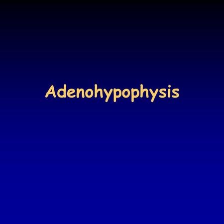 Adenohypophysis. Endocrine regulation there are many hormones that are under direct homeostatic regulation: –ADH, aldosterone, ANP –insulin, glucagon.