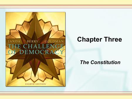 Chapter Three The Constitution.
