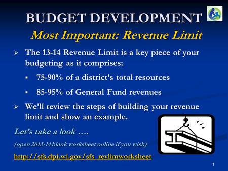   The 13-14 Revenue Limit is a key piece of your budgeting as it comprises:   75-90% of a district’s total resources   85-95% of General Fund revenues.