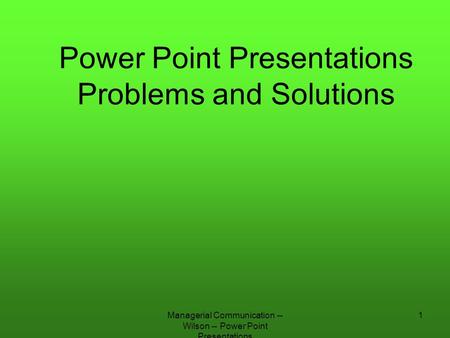 managerial communication ppt