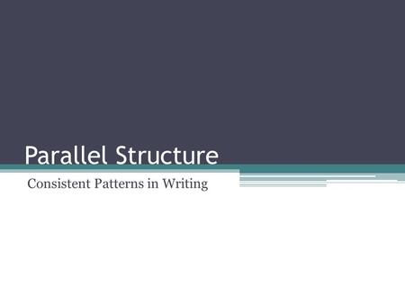 Consistent Patterns in Writing