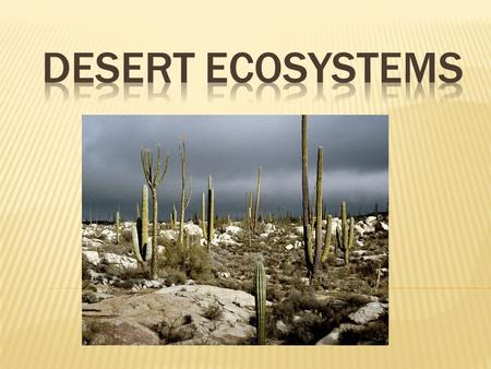 DESERT Ecosystems.