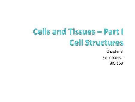 Cells and Tissues – Part I Cell Structures