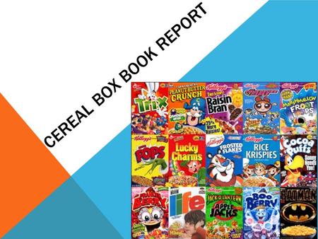 Cereal Box Book Report.