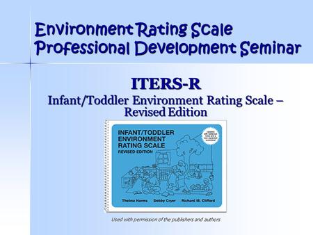 Environment Rating Scale Professional Development Seminar
