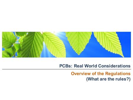 PCBs: Real World Considerations