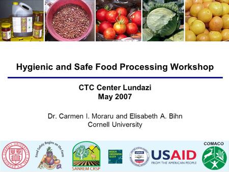 Hygienic and Safe Food Processing Workshop