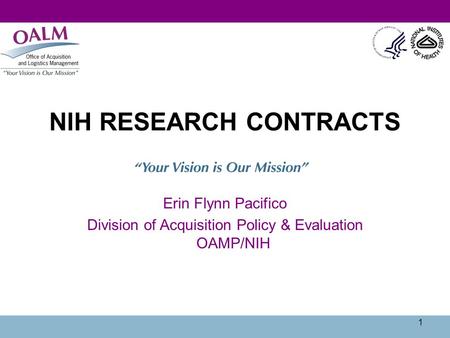 NIH RESEARCH CONTRACTS