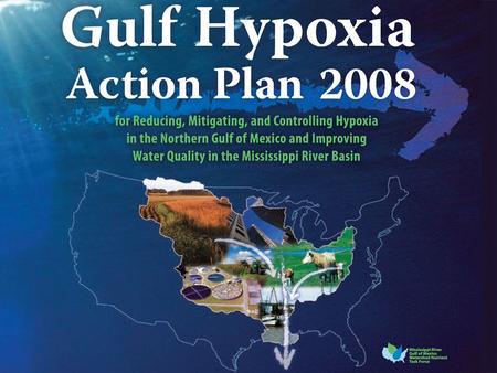 2 A large area of low oxygen that cannot sustain marine life. Hypoxia is a worldwide problem but is found in the Gulf of Mexico and is a result of nutrients,