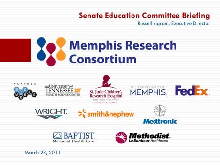Senate Education Committee Briefing Russell Ingram, Executive Director March 23, 2011.