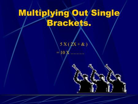 Multiplying Out Single Brackets.