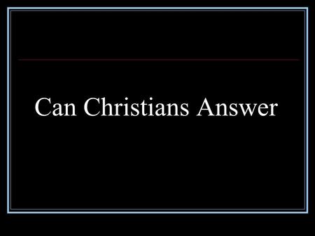 Can Christians Answer. Death on the Cross Was not under God’s Curse.