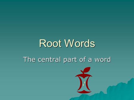The central part of a word