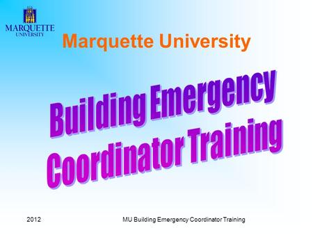 MU Building Emergency Coordinator Training