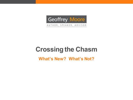 Crossing the Chasm What’s New? What’s Not?. Disruptive Innovation What Makes High-Tech Marketing Different? High Risk Unproven products and promises Incompatible.