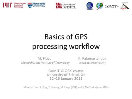Basics of GPS processing workflow