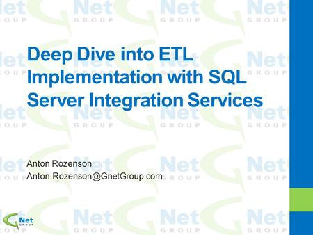 Deep Dive into ETL Implementation with SQL Server Integration Services