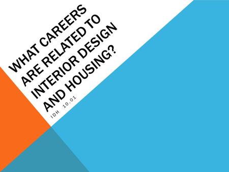What careers are related to interior design and housing?