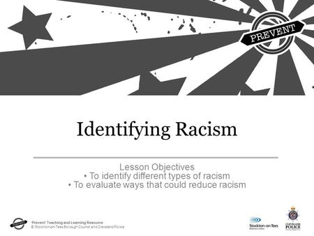 Identifying Racism Lesson Objectives