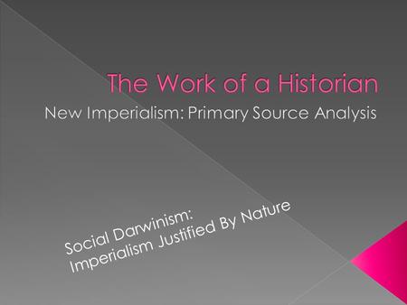 New Imperialism: Primary Source Analysis