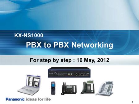 KX-NS1000 PBX to PBX Networking For step by step : 16 May, 2012.