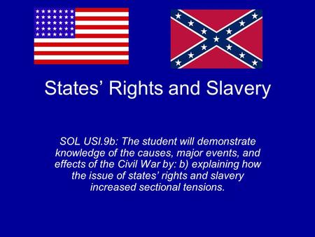 States’ Rights and Slavery