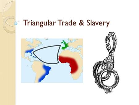 Triangular Trade & Slavery. Review What was the Columbian Exchange? What was the Triangular Trade?