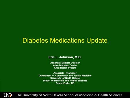 Diabetes Medications Update