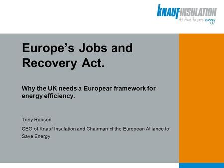 Europe’s Jobs and Recovery Act