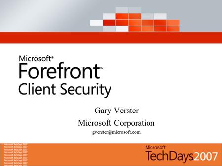 Microsoft Forefront Client Security