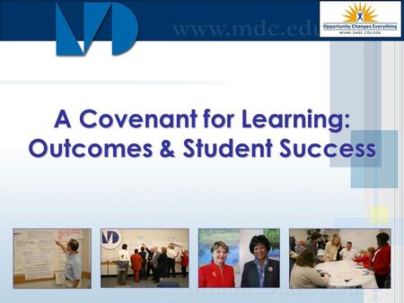 A Covenant for Learning: Outcomes & Student Success.