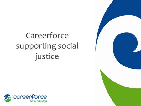 Careerforce supporting social justice. The need - has it changed? 2008 11,280 not for profit social services institutions 31,480 paid employed staff 10%