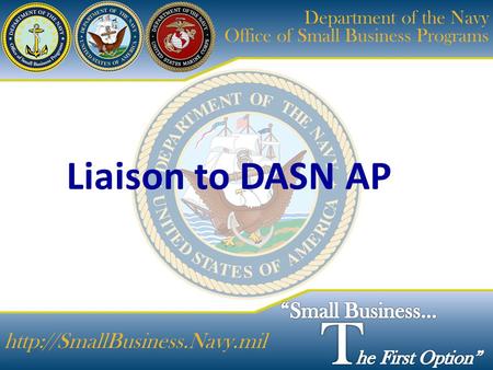 Liaison to DASN AP. The Small Business Program promotes acquisition opportunities where small business can best support the needs of our Sailors and Marines.