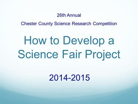 How to Develop a Science Fair Project