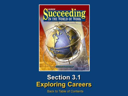 Section 3.1 Exploring Careers