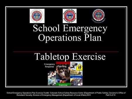 School Emergency Operations Plan Tabletop Exercise