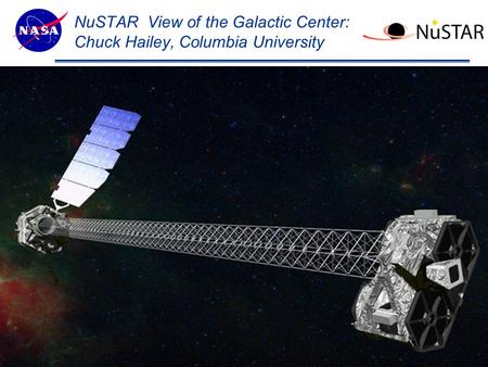 Theme Message (List 3 strengths ?) NuSTAR View of the Galactic Center: Chuck Hailey, Columbia University 1.
