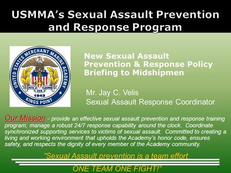 USMMA’s Sexual Assault Prevention and Response Program