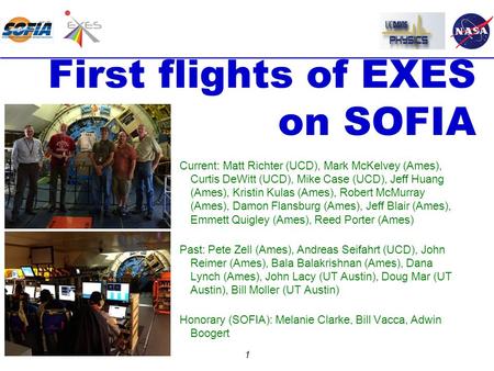 First flights of EXES on SOFIA