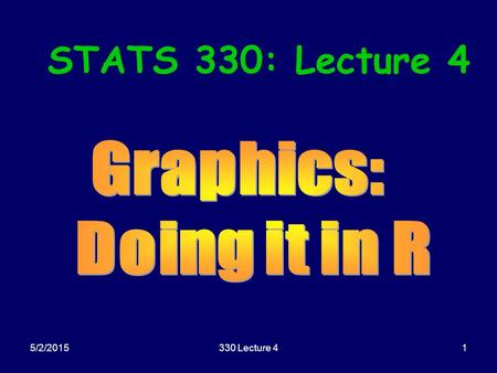 5/2/2015330 Lecture 41 STATS 330: Lecture 4. 5/2/2015330 Lecture 42 Housekeeping My contact details…. Plus much else on course web page www.stat.auckland.ac.nz/~lee/330/