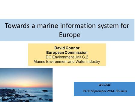 Towards a marine information system for Europe