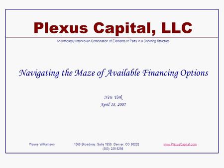 Navigating the Maze of Available Financing Options