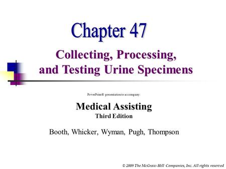 Collecting, Processing, and Testing Urine Specimens